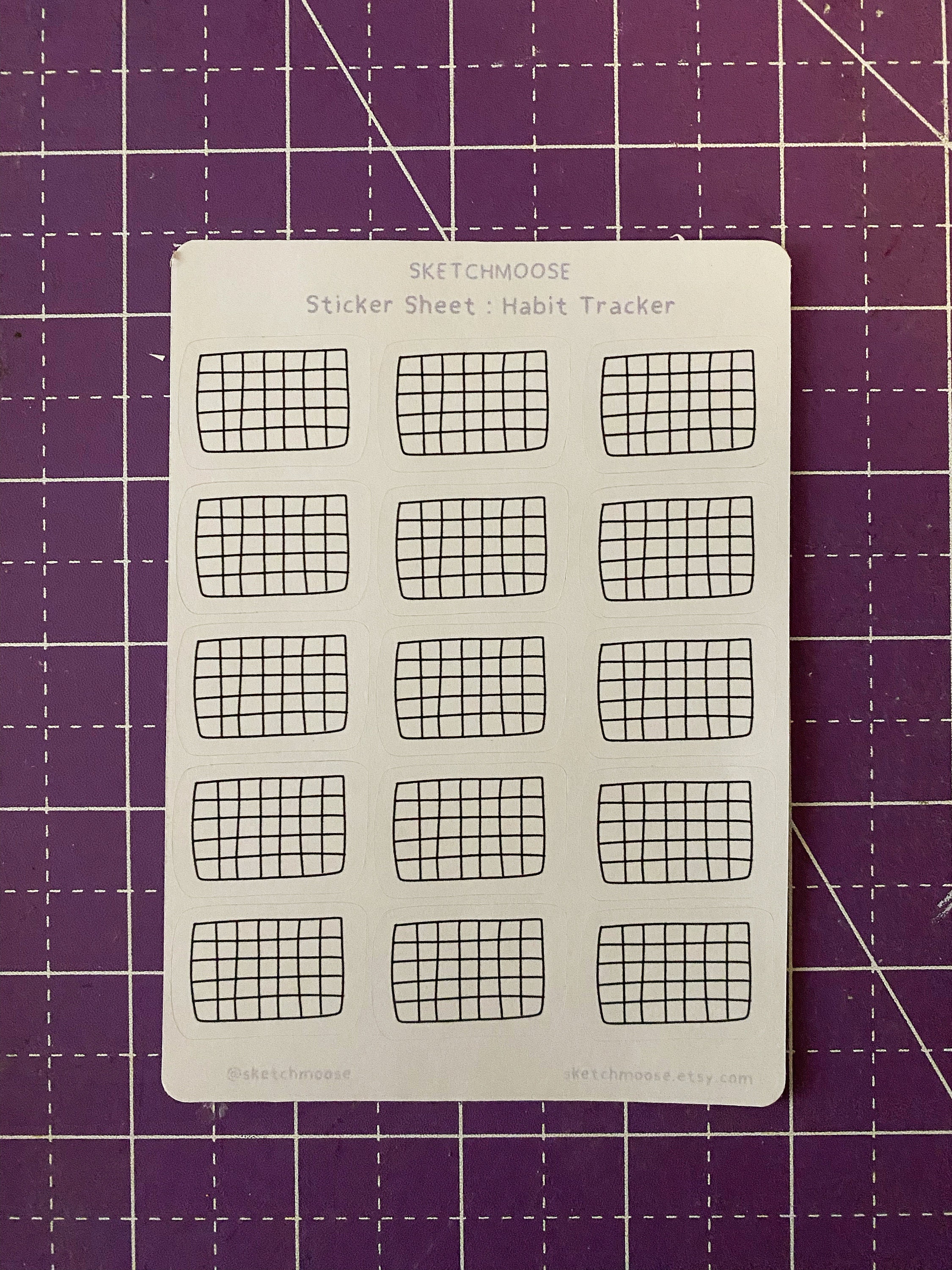 Habit Tracker STICKER SHEET | Aesthetic Planner Stickers | Bullet ...