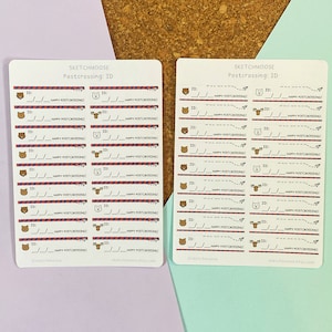 POSTCROSSING Id STICKER SHEET | Canadian Animals | Happy Mail | Postcard decor | snailmail stickers