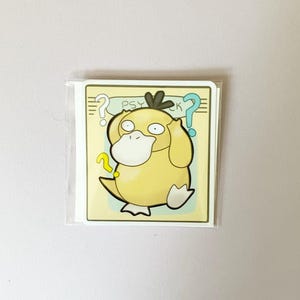Sticker PSYDUCK | Poke | Preuve des intempéries | Stratifié brillant | Art kawaii
