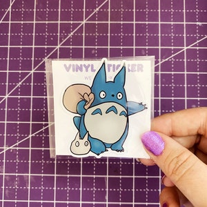 Mid Totoro Sticker | Studio Ghibli | Weather Proof | Glossy Laminate | Kawaii art