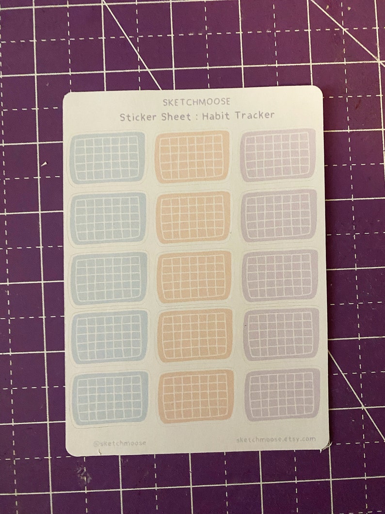 Habit Tracker STICKER SHEET | Aesthetic Planner Stickers | Bullet ...
