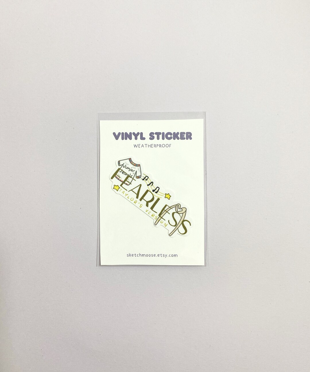 Fearless Sticker Taylor Swift Fearless Album Inspired Sticker Music Weather Proof Glossy ...