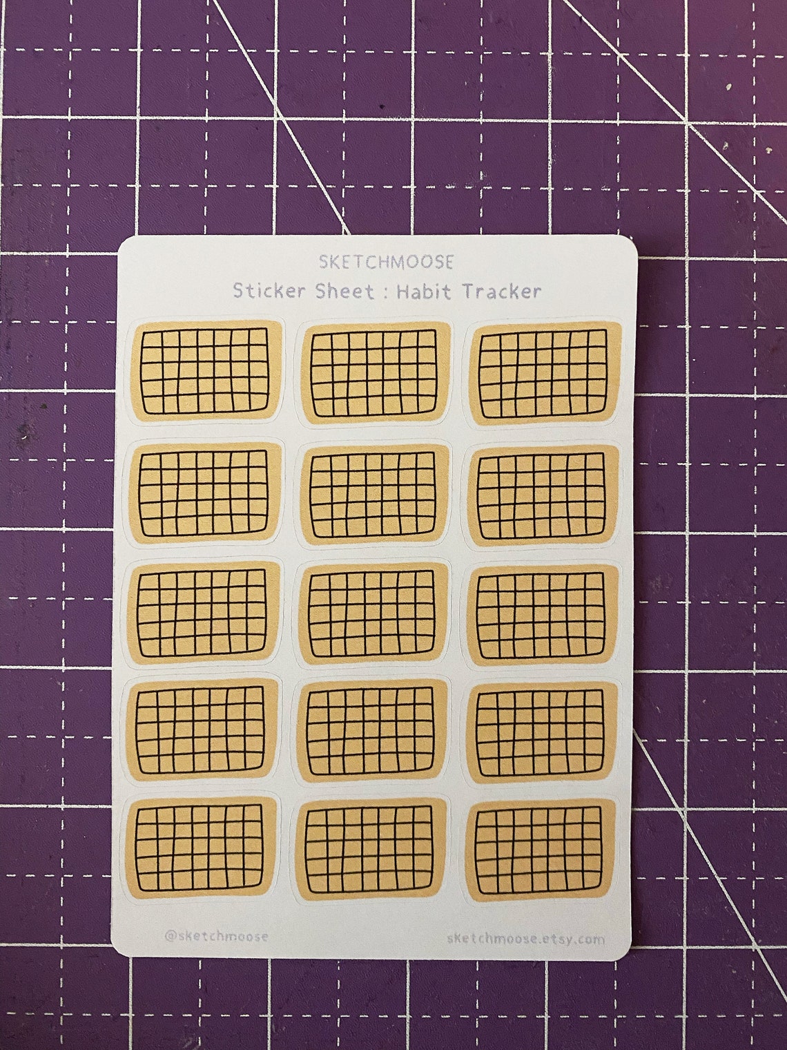 Habit Tracker STICKER SHEET | Aesthetic Planner Stickers | Bullet ...