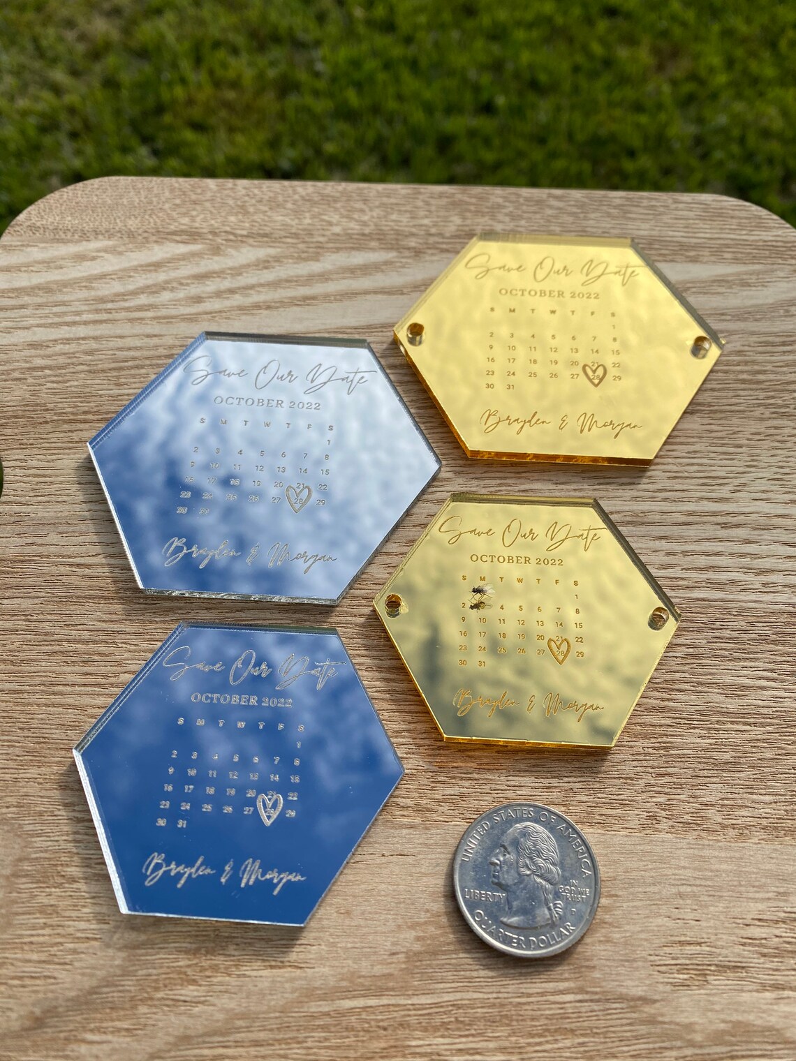 Save the Date Acrylic Custom Personalized / Calendar Etsy