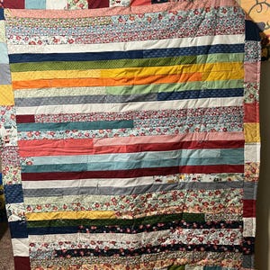 Rainbow Stripe Quilt