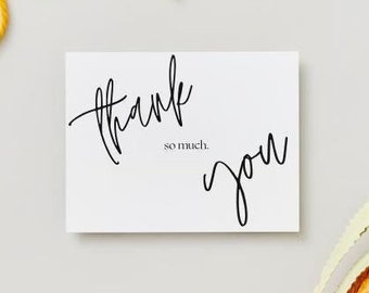 Thank You So Much Card Digital Download