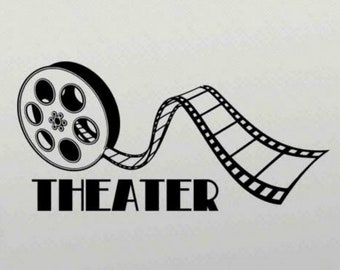 Theater Wall Decal Cinema Decor Sign Vinyl Sticker Movie Quotes Home Theater Wall Decor Home Gift Film Wall Art Children Poster Mural 195bar