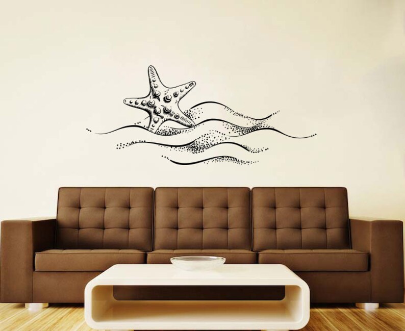 Starfish Wall Vinyl Decal Starfish Vinyl Sticker Nautical Etsy
