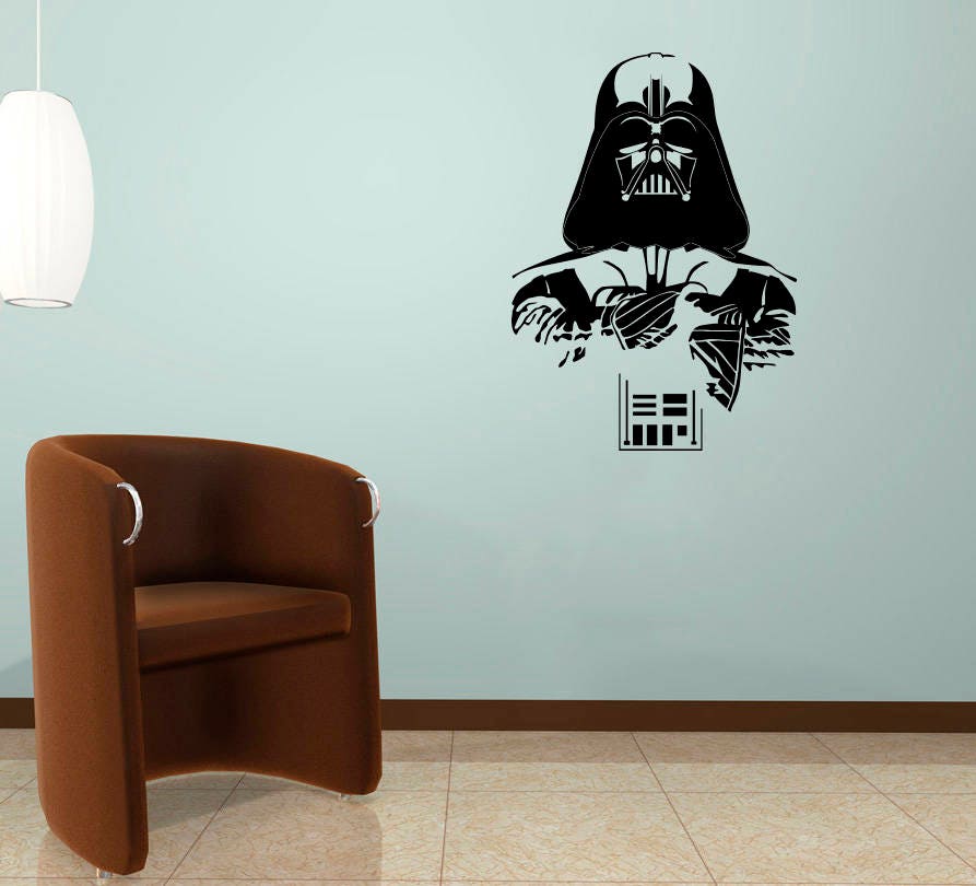 Darth Vader wall decals Darth vader masks star wars wall stickers star wars decor boys wallpaper