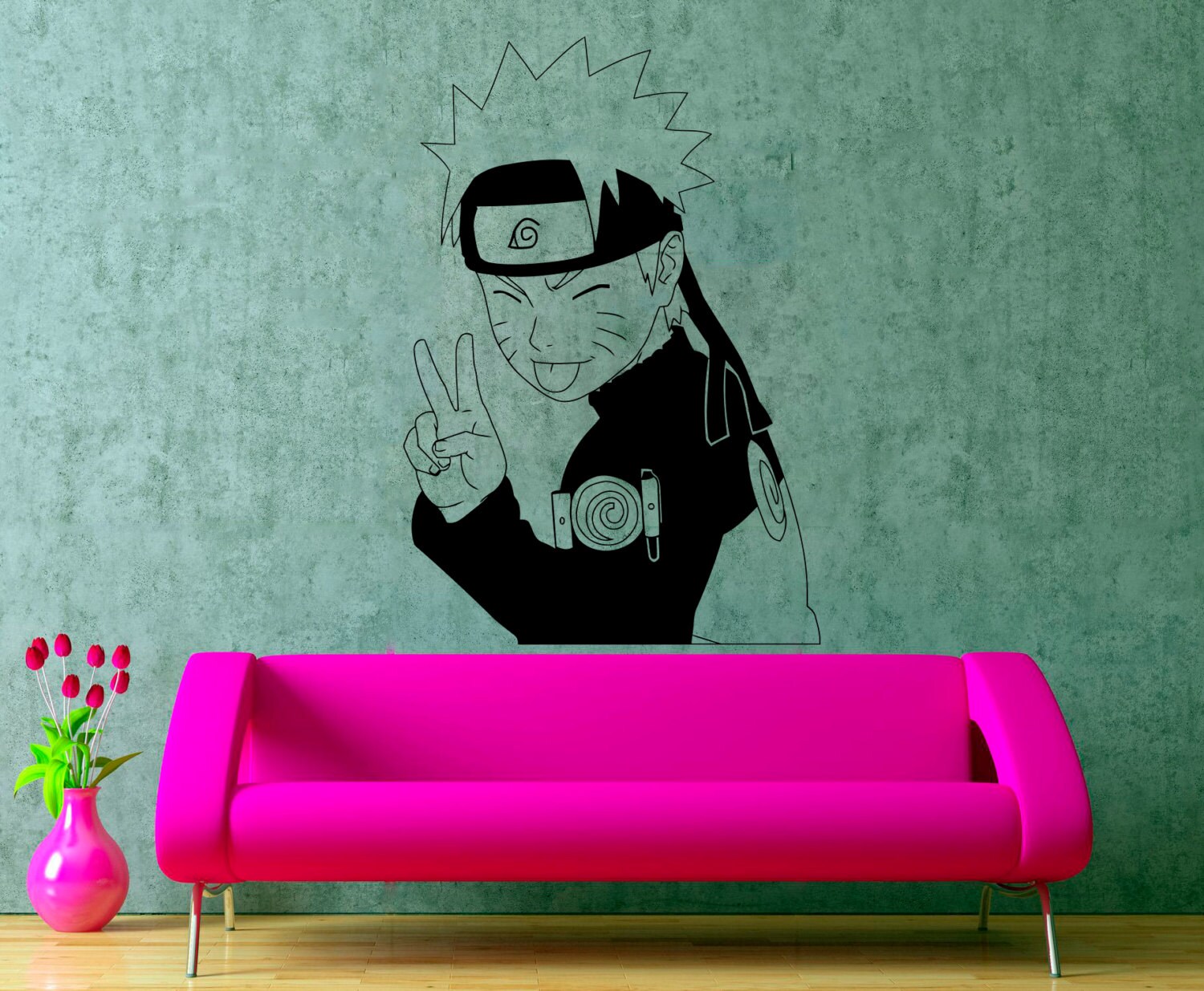 Naruto Wall Vinyl Decal Anime Wall Vinyl Sticker Wall Cartoon Etsy