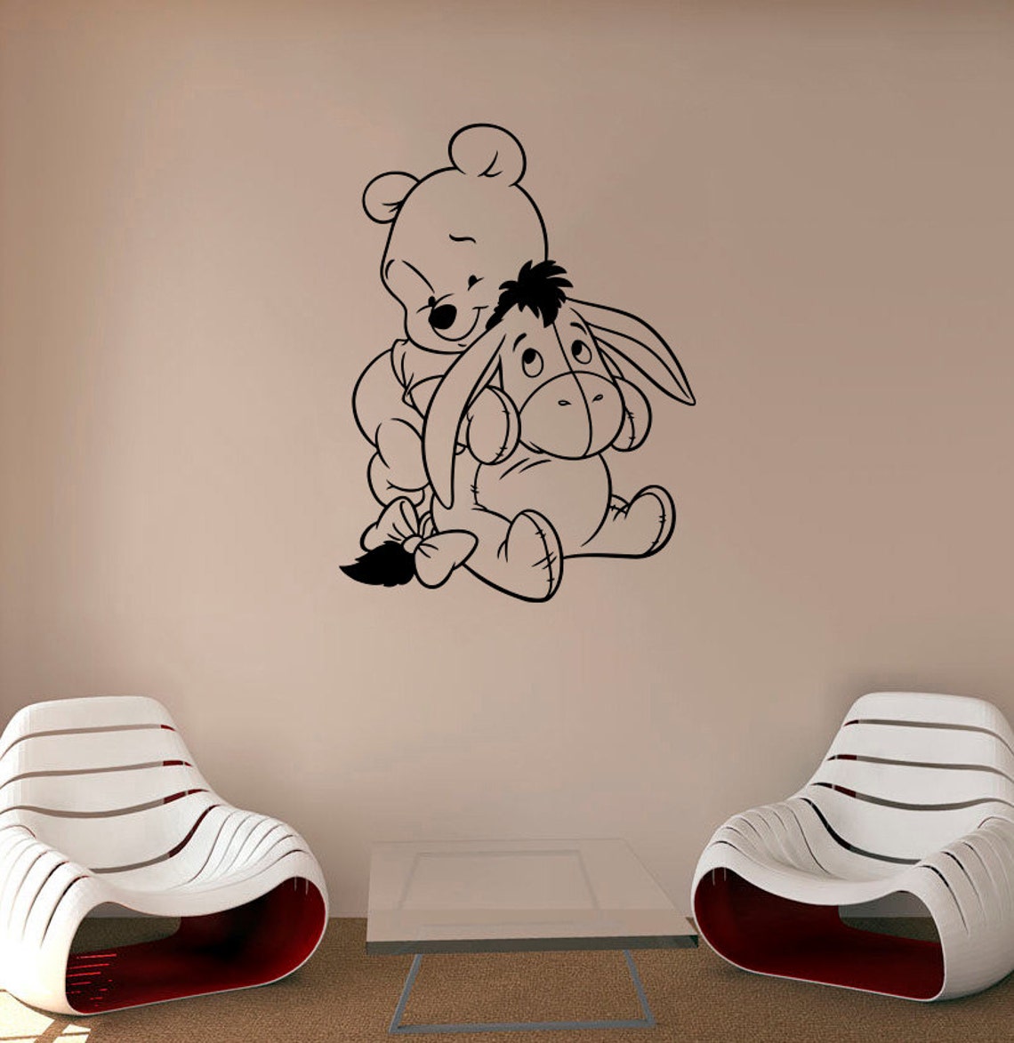 Pooh Bear Wall Sticker Winnie Pooh Decal Nursery Wall Decor Etsy