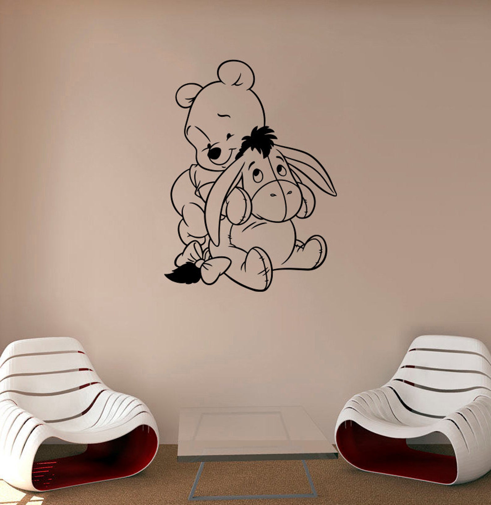 Pooh Bear Wall Sticker Winnie Pooh Decal Nursery Wall Decor Etsy