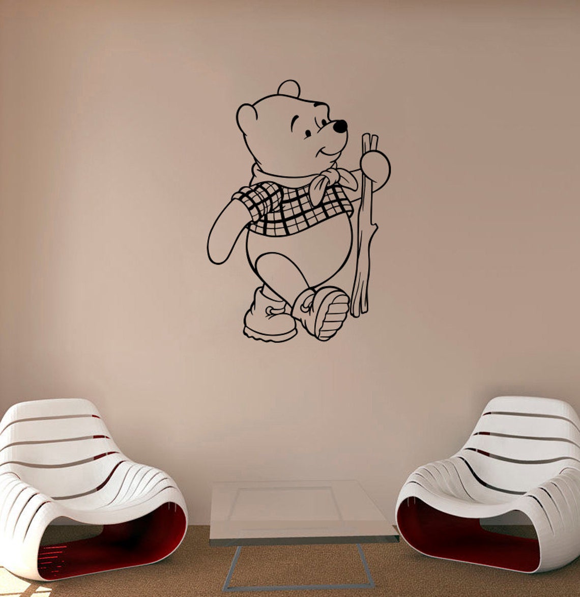 Winnie the Pooh Decal Pooh Bear Vinyl Sticker Nursery Wall Etsy
