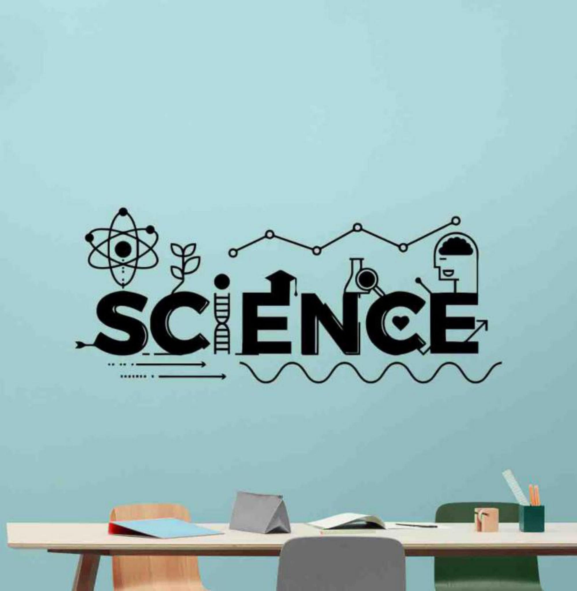 Science Wall Decal Classroom Sign Vinyl Sticker Education Etsy