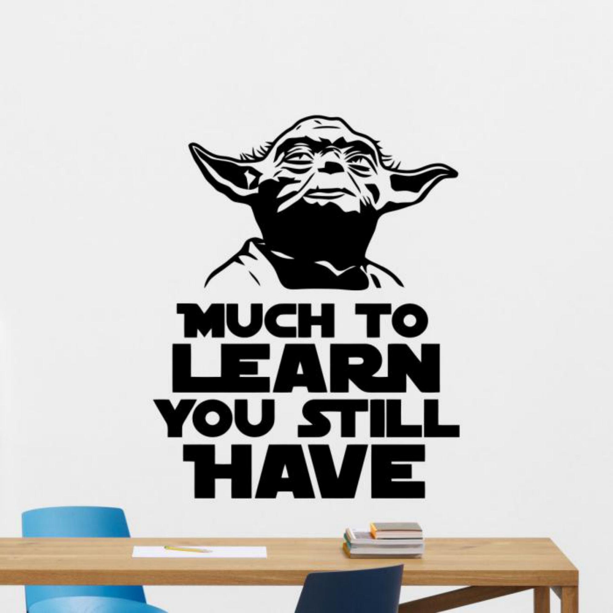 Much To Learn 23" Yoda Star Wars Teacher Vinyl Wall Art Decal Removable Sticker Much To Learn 23" Yoda Star Wars Teacher Vinyl Wall Art Decal Removable Sticker
