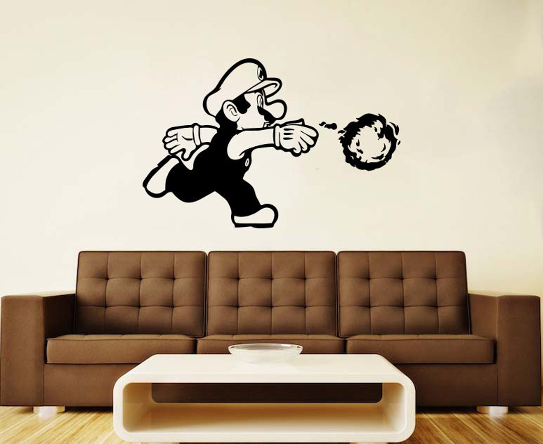 Mario Wall Vinyl Decal Super Mario Wall Sticker Game's Decals Home Art