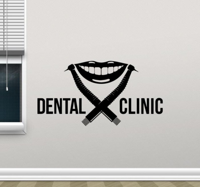Dental Clinic Wall Decal Dentist Office Teeth Smile Sign Etsy