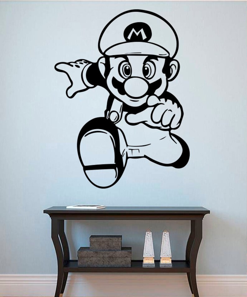 Mario Wall Vinyl Decal Super Mario Wall Sticker Game's Etsy