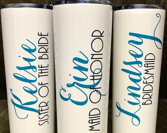 Wedding Tumbler,Bridesmaid Tumbler,Personalized Tumbler,Stainless Steel Tumbler,Steel Tumbler,Future Mrs Tumbler,Bridal Party Tumbler