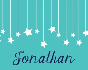 Stars Decal, Hanging Stars Decal, Stars Wall Decal, Personalized Wall Decal, Nursery Wall Decal, Personalized Nursery Decal, Name Decal
