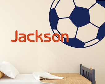 Soccer Wall Decal,Soccer Ball Decal,Nursery Wall Decal,Boys Room Decal, Girls Room Decal, Sports Wall Decal,Personalized Wall Decal