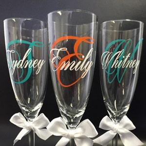 Personalized Glasses, Bridesmaid Glasses,Bridal Party, Mother of the Bride, Bride, Mother of the Groom,