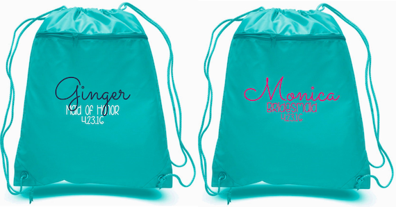 Bridesmaid Tote, Bride Tote,Wedding Tote,Bridesmaid backpack,Bride backpack,Drawstring Backpack,Sack pack,Bridal Party Bag
