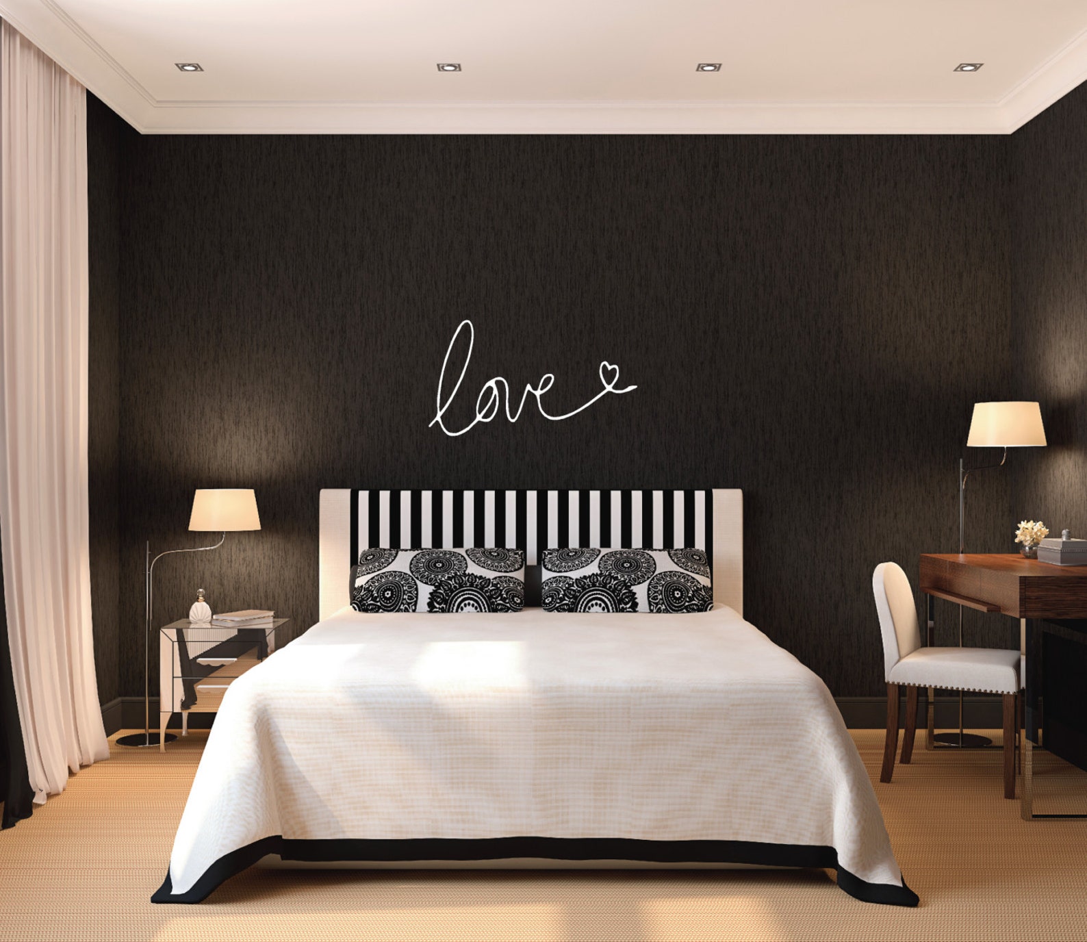Love Wall Decal Couples Wall Decal Romantic Decal Love Etsy
