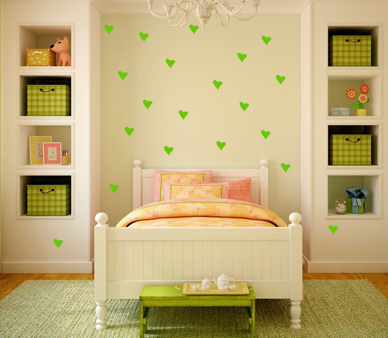 Heart Wall Decals Heart Wall Confetti Set of 42 Heart Etsy