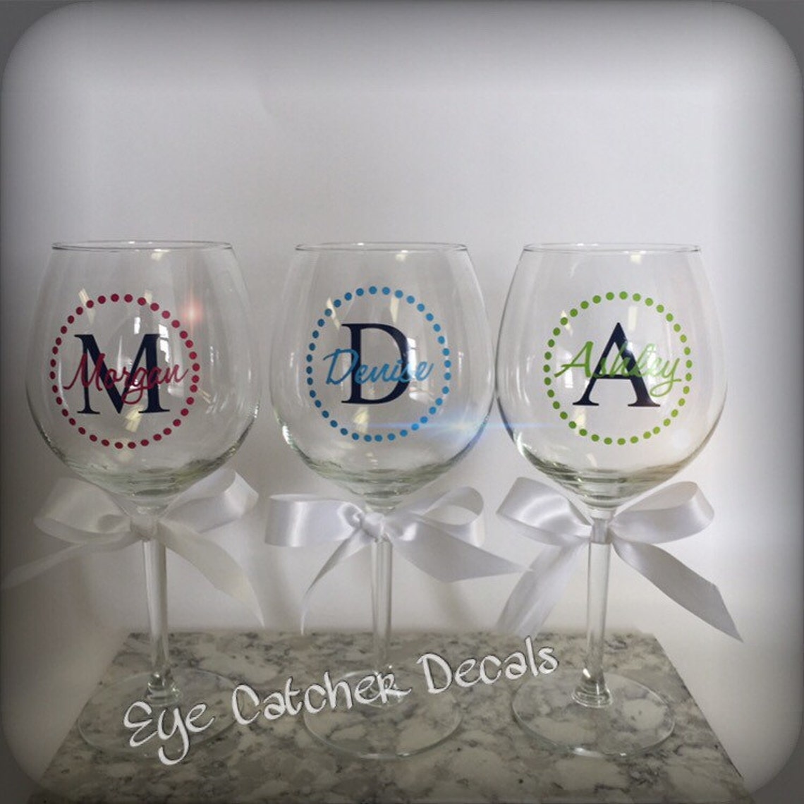 Personalized Wine Glass Monogram Wine Glass Personalized Etsy
