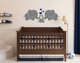 Elephant Family Wall Decal, Nursery Wall Decal, Family Decal, Elephants Decal Sticker,SALE