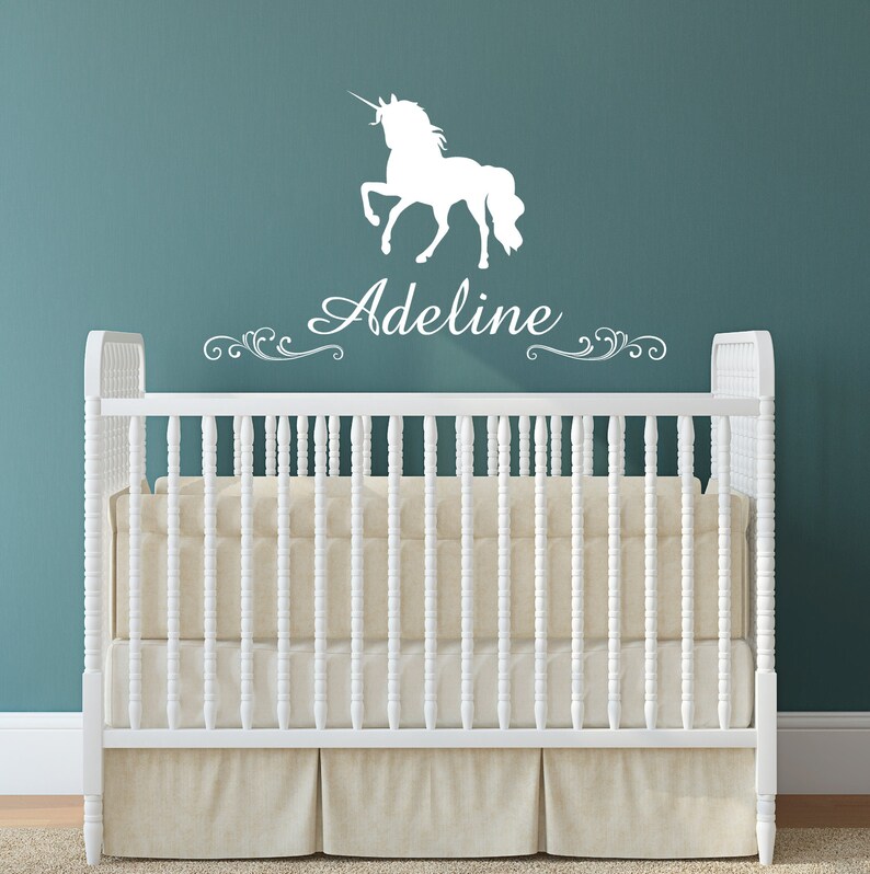 Unicorn Wall Decal Unicorn Decal Personalized Unicorn Decal Etsy