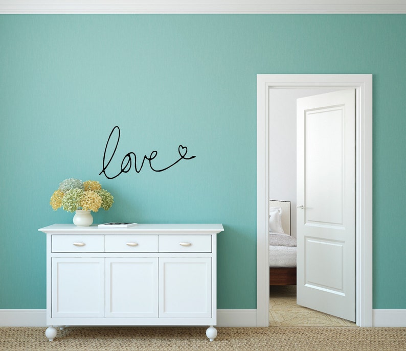 Love Wall Decal Couples Wall Decal Romantic Decal Love Etsy
