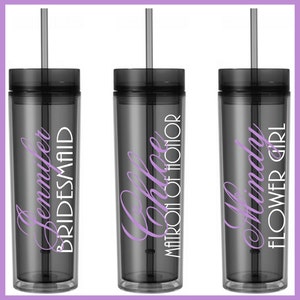 Set of 8 Wedding Tumbler,Bridesmaid Tumbler,Personalized Tumbler,Flower Girl Tumbler,Maid of Honor Tumbler,Bride Tumbler,