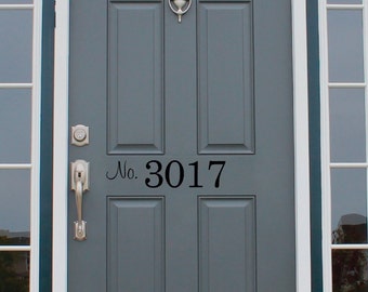Front Door Number Decal, Home Address Decal, Street Number Door Decal,SALE