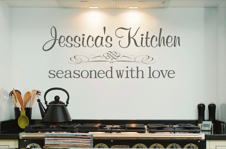 Personalized Kitchen Decal Kitchen Vinyl Decal Personalized Etsy
