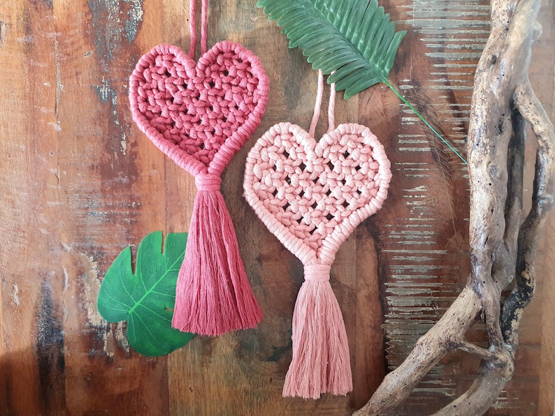Macrame Heart DIY Kit Craft Gift Love Ornament Hanging Etsy UK