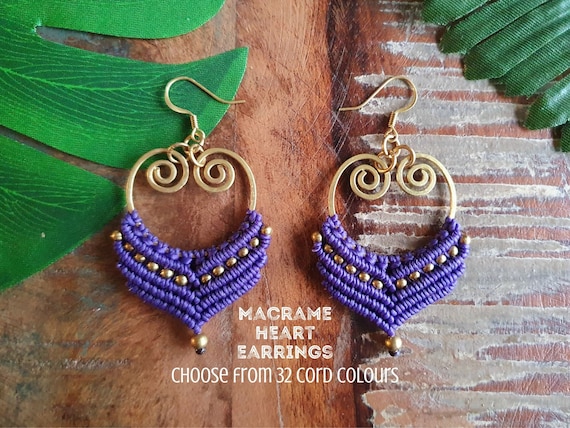 Boho online earrings etsy
