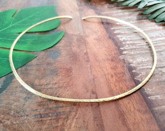 Brass gold choker,tribal choker,ethnic choker,African Thai choker,bib collar necklace,statement choker neck cuff choker,metallic queen jewel