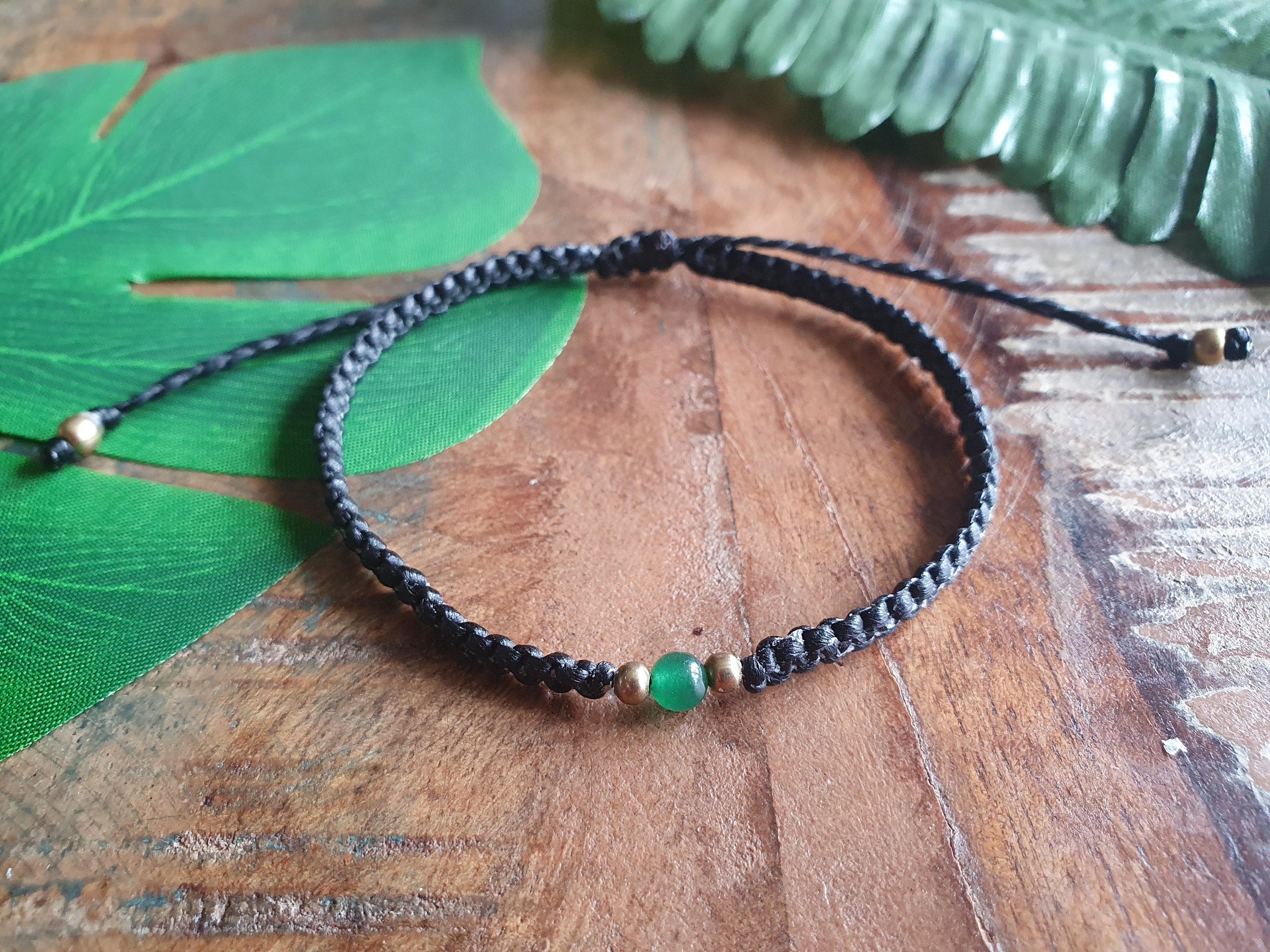 Jade Men's Bracelet Wrist Band for Men Cord Anniversary Etsy