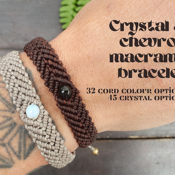 Thick macrame crystal bracelet for men, September birthstone crystal colour braided cord, Thai boho hippie beach tribal unisex wrist band