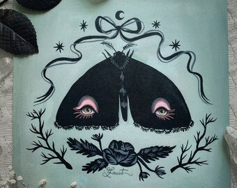 Dark Moth 8x8 Art Print