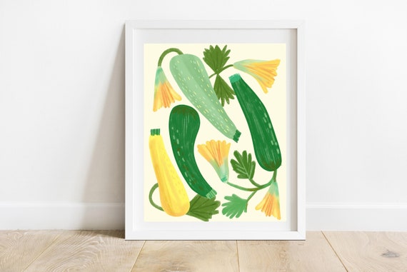 Vegetables Print. Garden. Kitchen Decor. Food Art. 