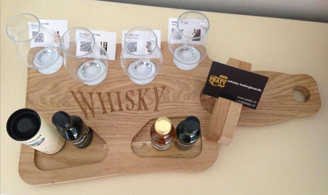 Whisky Tasting Board Glencairn Glasses Optional Included Etsy