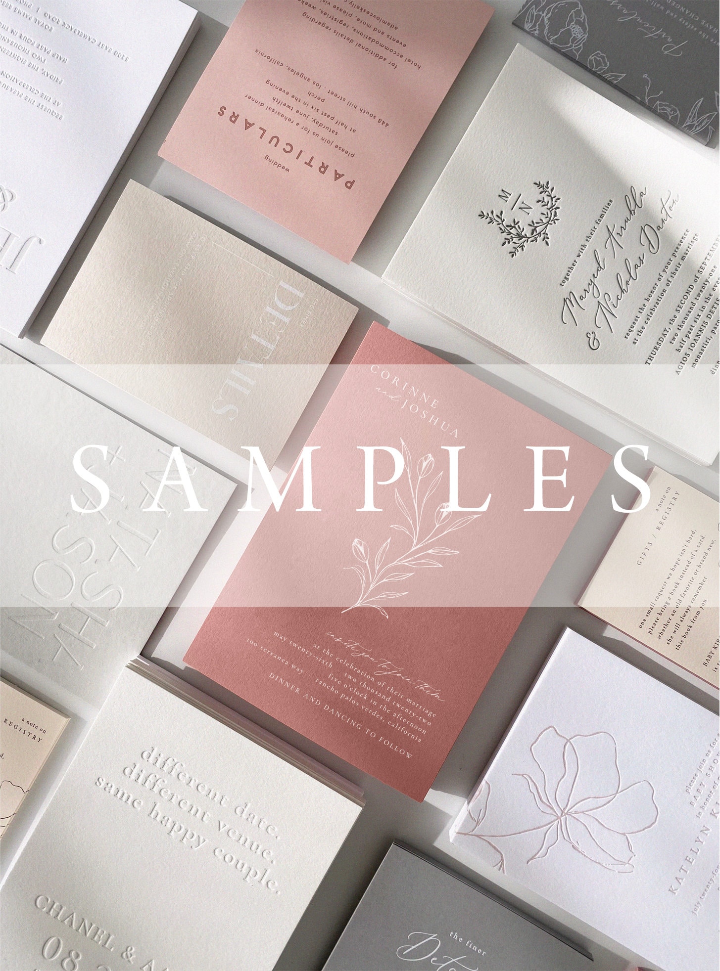 Sample Wedding Suites, Acrylic, Letterpress, Foil, Digital - Recent Client Work