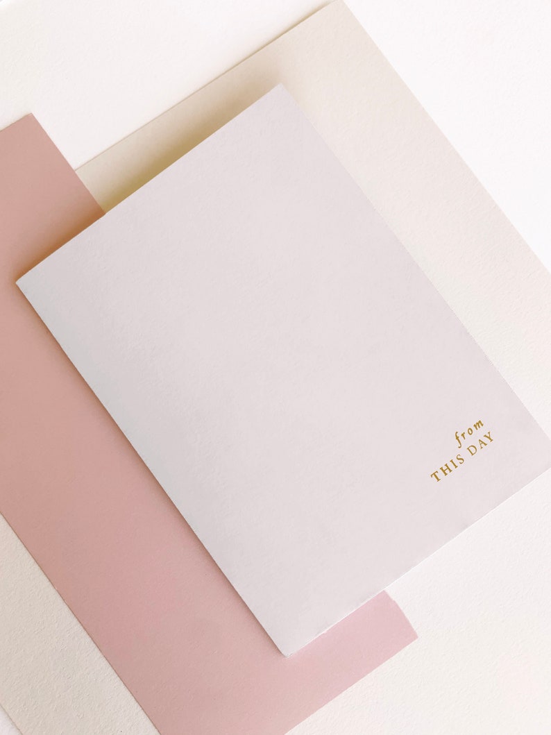 Wedding Vow Booklets, Minimal Vow Booklets, Minimal Gold Foil Pressed Vow Booklets, Foil Pressed Vow Books, Wedding Day Booklets Set of 2 image 2