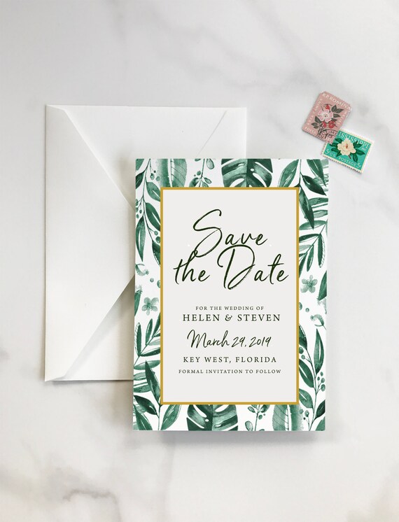 Tropical Save The Date Destination Wedding Save The Date Etsy