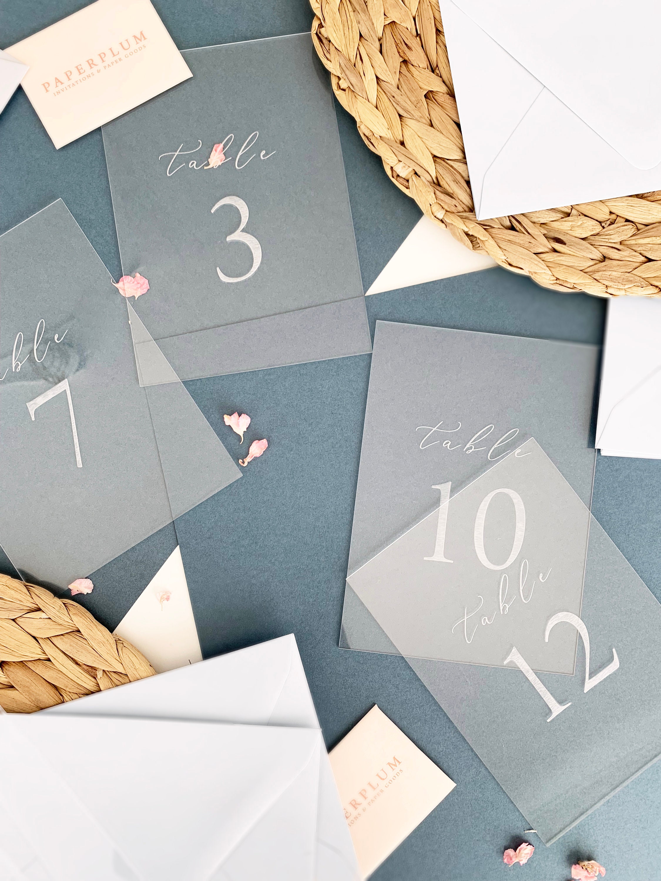 Etched Acrylic Table Numbers Acrylic Table Numbers Wedding Etsy