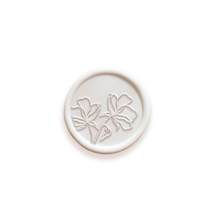 Floral Wax Seal, Minimal Floral Wax Seal, Elegant Floral Self-Adhesive Wax Seal, Flower Wax Seal, Wedding Invitation Wax Seal