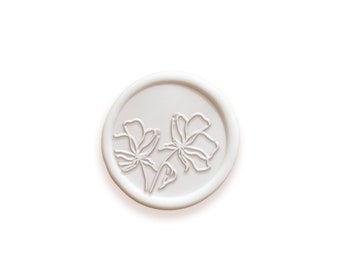 Floral Wax Seal, Minimale Floral Wax Seal, Elegante Floral Self-Adhesive Wax Seal, Flower Wax Seal, Wedding Invitation Wax Seal